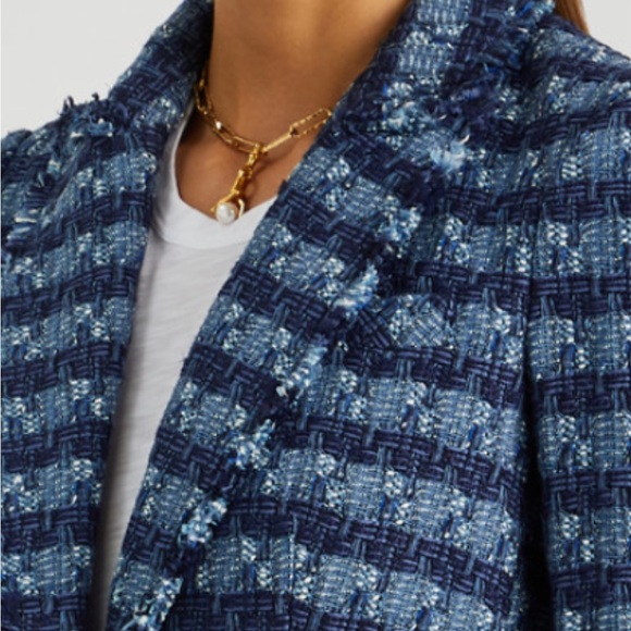 Veronica Beard Cutaway Tweed Dickey Blazer - Picture 11 of 12